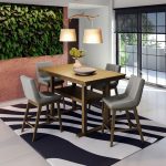 Tenon-Siera Ι bar ngrënie set 5pieces arrë-errët gri 150x90x91.5cm - Image 2