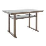 Tenon-Siera I bar ngrënie set 7pieces arrë-errët gri 150x90x91.5cm - Image 2