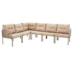 Set lounge 3pcs Intricate  PP cappucino ngjyra -beige jastëk antik - Image 3