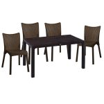 Seti i ngrënies Explore-Confident  set 5pieces PP kafe 150x90x73.5cm