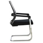 Karrige zyre për vizitorë Chromatic, me rrjetë metalike e zezë - Image 3