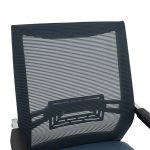 Karrige zyre për vizitorë Chromatic, me rrjetë metalike blu-gri - Image 5