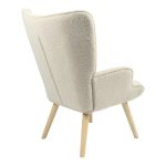Armchair Fluffy  pëlhurë pëlhurë krem-natyrore 75x69x96cm - Image 2