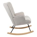 Karrige lëkundëse Georgia, me stof ngjyrë gri e lehtë, 75x71x95cm - Image 4