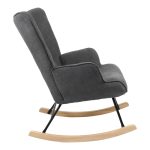 Karrige lëkundëse Georgia, stof gri i errët 75x71x95cm - Image 4