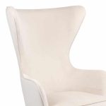 Armchair Byfon  krem kadife-gome këmbë në ngjyrë natyrore 76x83x117cm - Image 5