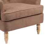 Armchair Keisi  pëlhurë kafe-natyrore këmbë druri 81.5x84x92.5cm - Image 6