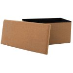 Stool-trunk Madhështia  pëlhurë bezhë 76x38x38cm - Image 3