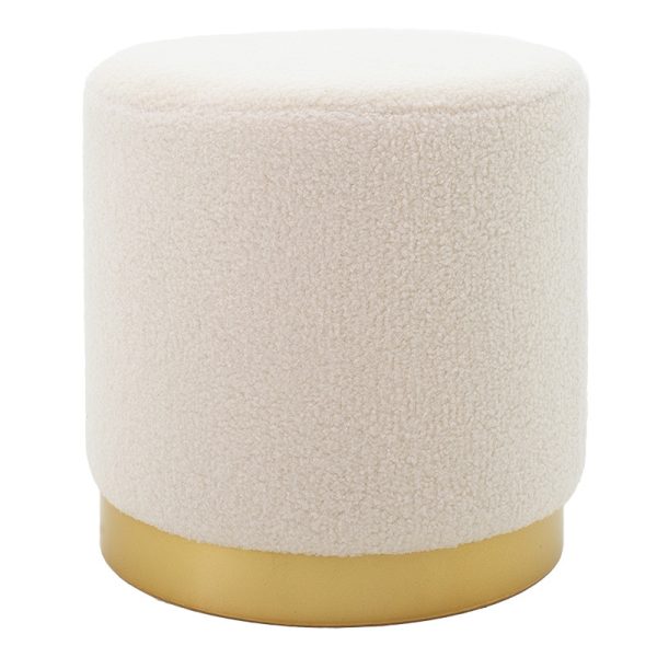 Stool Dash  boucle krem-artë D35x35cm