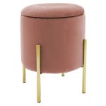 Krijimtaria e stolave  kadife e kalbur mollë-artë D35x42cm