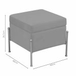 Stool-trunk Panton  kadife jeshile-artë 40x40x36.5cm - Image 4