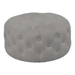 Tabure Ferdia, kadife ngjyrë gri D59x28.5cm