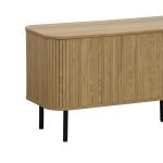 Tv stand-Medium size buffet Scandi  MDF ngjyra natyrore me këmbët metalike të zezë 150x45x57.5cm - Image 3