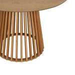 Tavolinë e ngrënies Domonic, ngjyrë natyrale, D120x75cm - Image 3