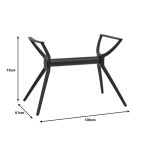 Bazë tavoline Herno, PP e bardhë 106x61x73cm - Image 5