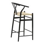 Bar stol Wishbone  black beech dru-litar natyror 53x54x107cm - Image 2