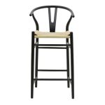 Bar stol Wishbone  black beech dru-litar natyror 53x54x107cm - Image 4