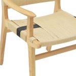 Armchair Olivier  natyrore bletë e zezë dru-litar natyror 62x60x85cm - Image 5