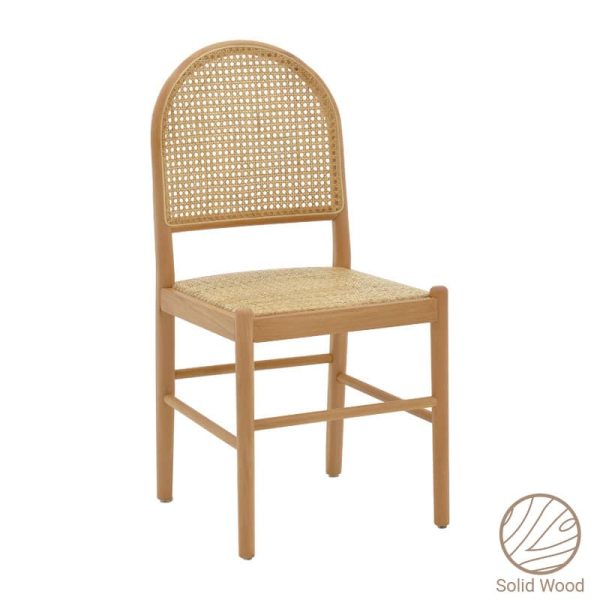 Karrige Alessia  natyrore beech wood- rattan natyrore 43x40x89cm