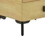 Bedside Alessio  mdf metali natyral-i zi 46x37x47cm - Image 6