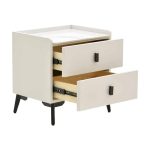 Bedside Alessio  bardhë-zi metal 46x37x47cm - Image 3