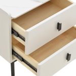 Bedside Alessio  bardhë-zi metal 46x37x47cm - Image 5