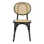 Karrige Zoel, dru ahu i zi dhe ratan natyral 45x52x82cm - Image 4