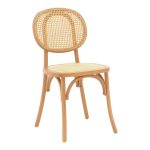 Zoel  karrige druri dhe rattan në hije natyrore 45x52x82cm