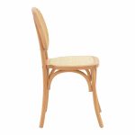 Zoel  karrige druri dhe rattan në hije natyrore 45x52x82cm - Image 3