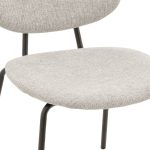 Karrige Pietro  pëlhurë dritë gri-e zezë këmbë 50x53x83cm - Image 5