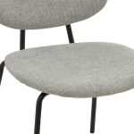 Karrige Pietro  pëlhurë gri-këmbë metalike të zezë 50x53x83cm - Image 5