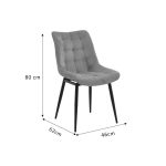 Karrige Vittorio  beige-black metal këmbë 46x62x80cm - Image 7