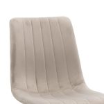 Karrige Noor  dritë gri kadife-black metal këmbë 44x55x86cm - Image 5