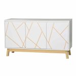 Aria  buffet bardhë-natyrore 120x35x67cm