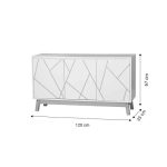 Aria  buffet bardhë-natyrore 120x35x67cm - Image 4