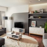 Tavolinë mesi Aria, ngjyrë e bardhë-natyrale 100x50x37cm - Image 2