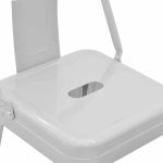 Karrige shanku Utopia, metal i bardhë 42x42x97cm - Image 6