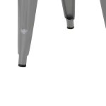 Stol Utopia, metal ngjyrë gri mat 30x30x45cm - Image 4