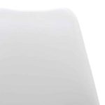 Karrige Gaston, PP-PU e bardhë-këmbë natyrale 53.5x48.5x83cm - Image 5