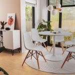 Karrige Julita  PP këmbë bardhë-natyrore 46x50x82cm - Image 2