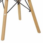 Tavolina e fëmijëve Julita Pakoworld MDF e bardhë dhe druri natyror i bletës Φ60x51cm - Image 3