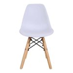 Karrige Julita për fëmijët  PP bardhë pp dhe druri natyror i bletës 35x31x57.5cm - Image 3