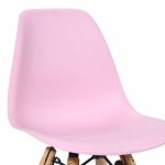 Julita karrige për fëmijët  PP rozë pp dhe druri natyror i bletës 35x31x57.5cm - Image 4