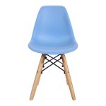 Karrige Julita për fëmijët  PP blu pp dhe druri natyror i bletës 35x31x57.5cm - Image 3