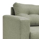 Divan me module të lëvizshme Maneli, stof gri-bezhë 196x138/77x82cm - Image 6