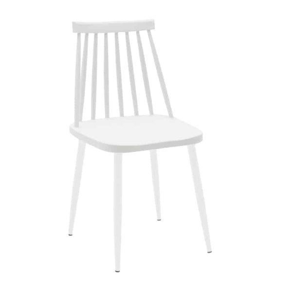 Karrige Aurora, PP i bardhë me këmbë të bardha 42x46x79cm