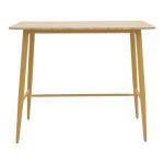 Tavolinë shanku Senso, sipërfaqe sonoma LPL-këmbë metalike natyrale 120x60x103cm - Image 2