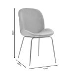 Karrige Maley kadife e gjelbër, këmbë metal ngjyrë ari 47x60x90cm - Image 7