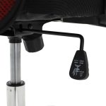 Karrige zyre Joel I, stof rrjetë në të zezë-kuqe, 60x60x109-118cm. - Image 6