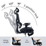 Karrige zyre me mbështetëse këmbësh Thelonius, rrjetë e zezë - Image 3